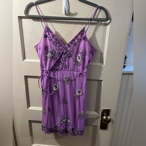 NWT Raga Purple Beaded Dress